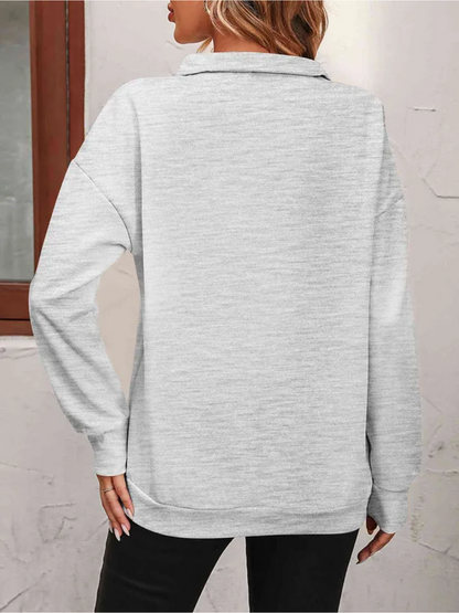 Sofie | Sweatshirt with Zipper and Dropped Shoulder for Women