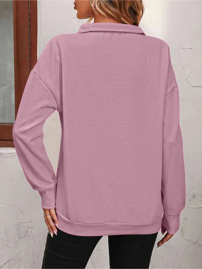 Sofie | Sweatshirt with Zipper and Dropped Shoulder for Women
