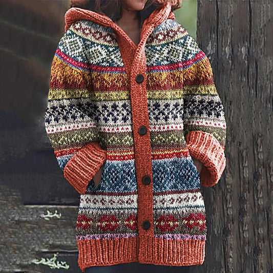 Anette | Colorful Knitted Winter Coat