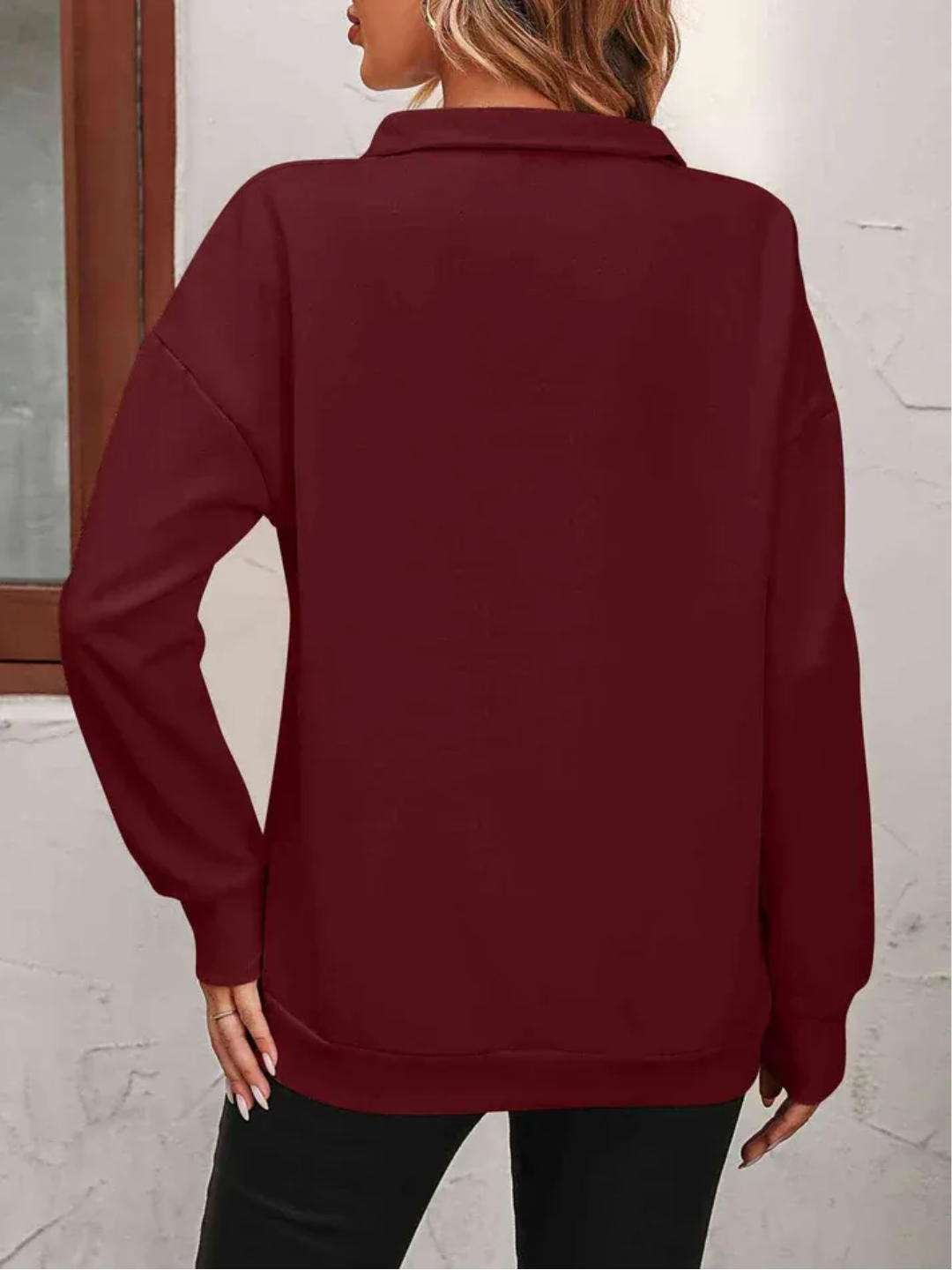 Sofie | Sweatshirt with Zipper and Dropped Shoulder for Women