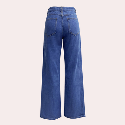 Birthe | Stylish high-waisted jeans with wide legs