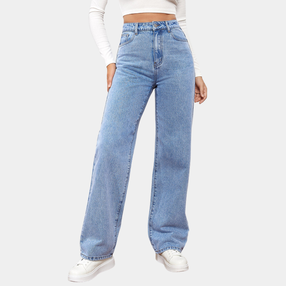 Birthe | Stylish high-waisted jeans with wide legs