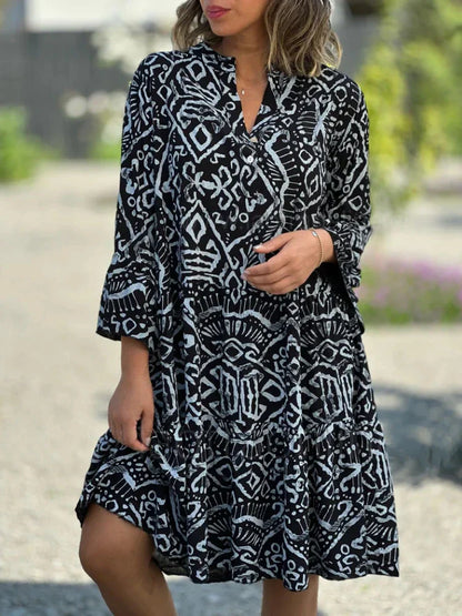 Kyara | Stylish Boho Print Tunic Dress