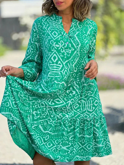 Kyara | Stylish Boho Print Tunic Dress