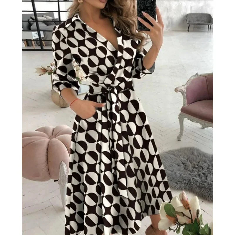 Milena | Stylish Butterfly Print Wrap Dress