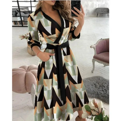 Milena | Stylish Butterfly Print Wrap Dress