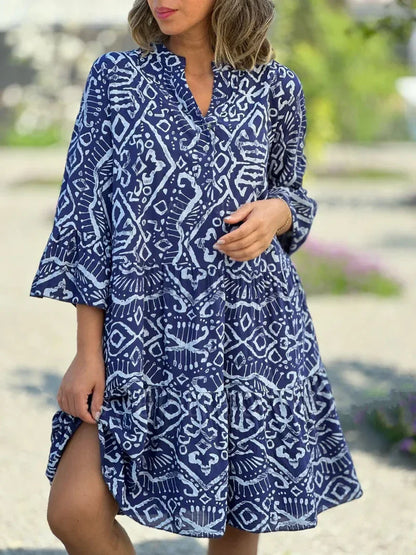 Kyara | Stylish Boho Print Tunic Dress