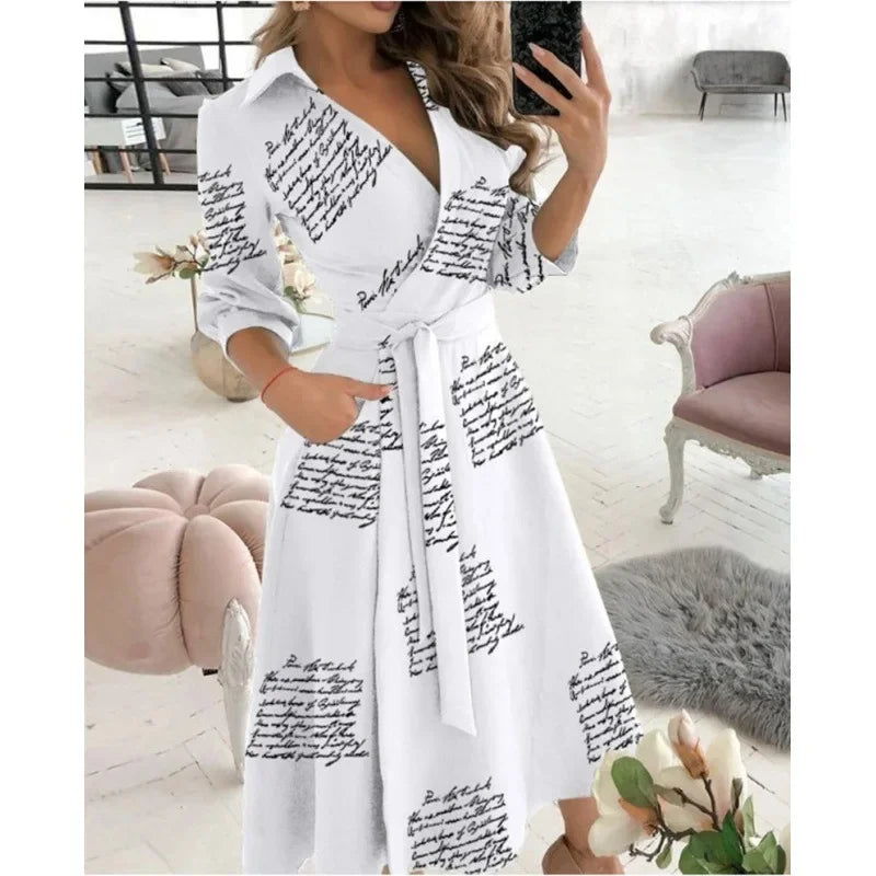 Milena | Stylish Butterfly Print Wrap Dress