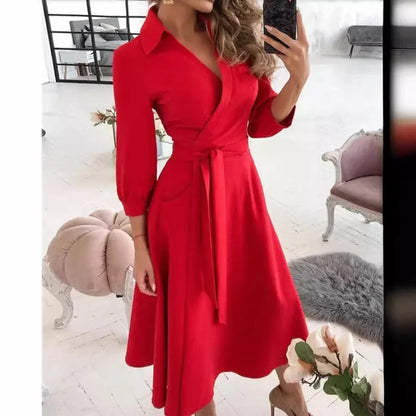 Milena | Stylish Butterfly Print Wrap Dress