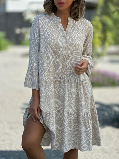 Kyara | Stylish Boho Print Tunic Dress