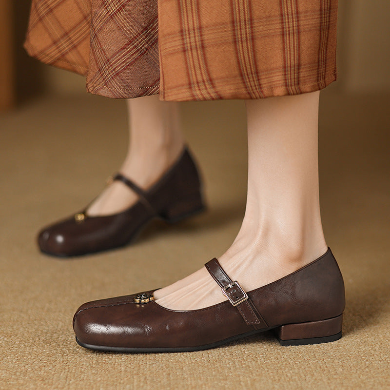 Bertel | Women's Spring Ballet Flats with Strap