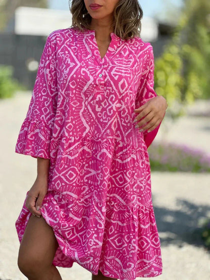 Kyara | Stylish Boho Print Tunic Dress