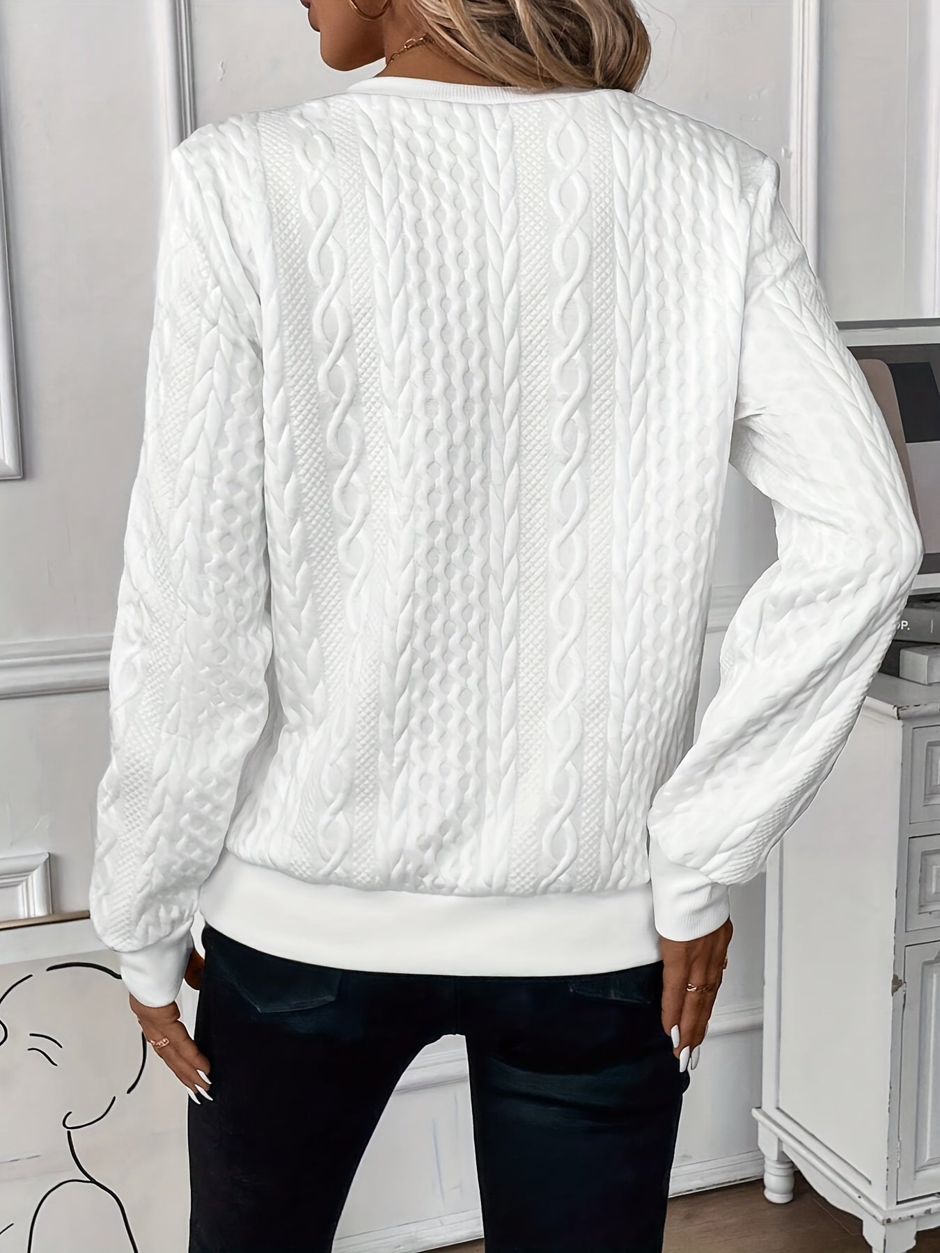 Zoey | Stylish Cable Knit Zip Sweater