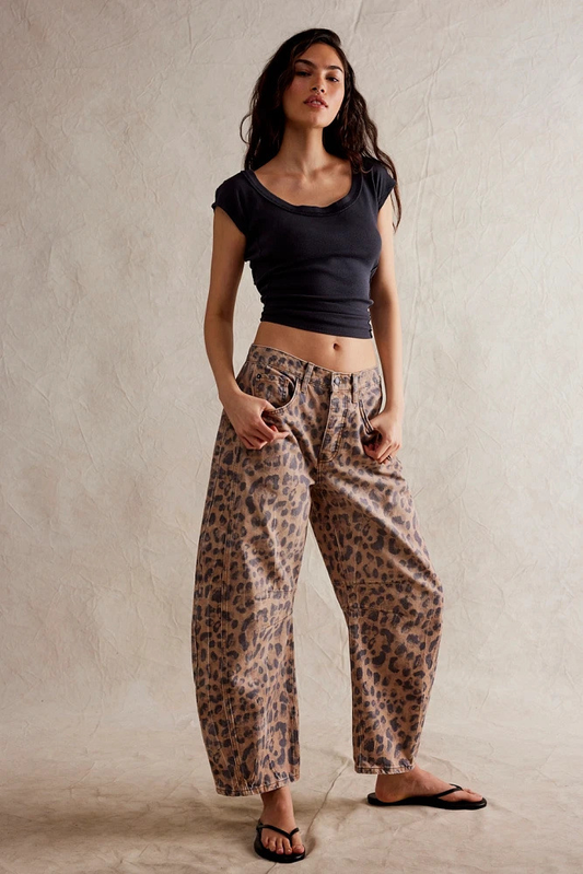 Leonie | Women's Leopard Loose Fit Jeans