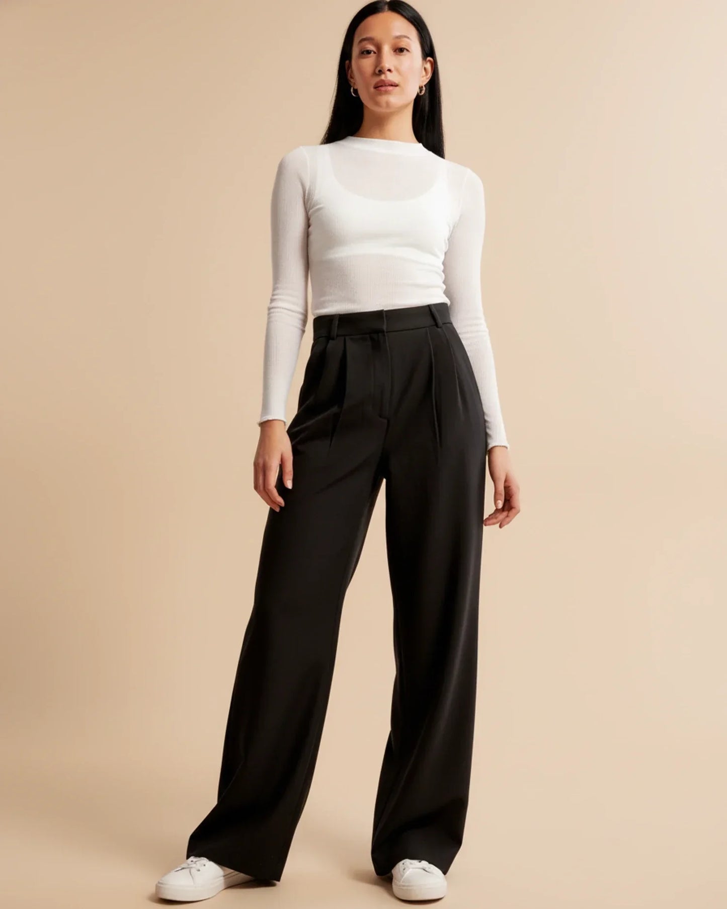 Edna | Women's High-Waisted Wide Leg Trousers