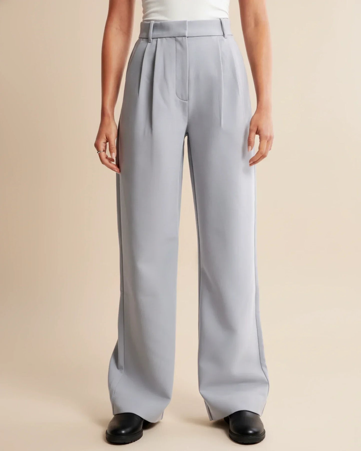 Edna | Women's High-Waisted Wide Leg Trousers
