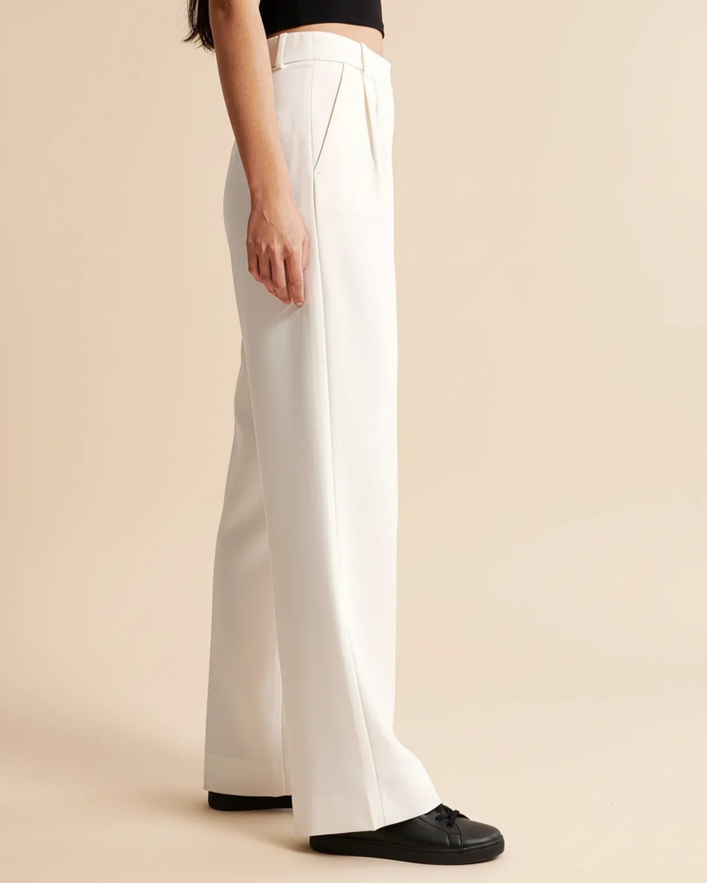 Edna | Women's High-Waisted Wide Leg Trousers