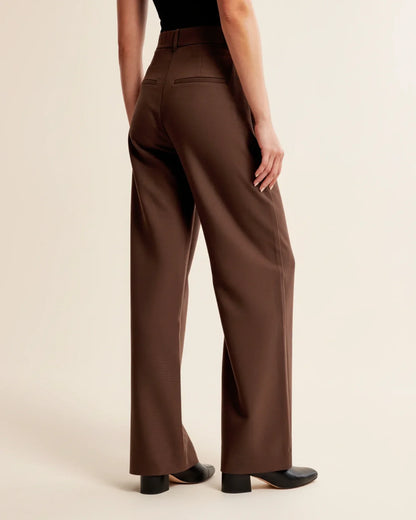 Edna | Women's High-Waisted Wide Leg Trousers