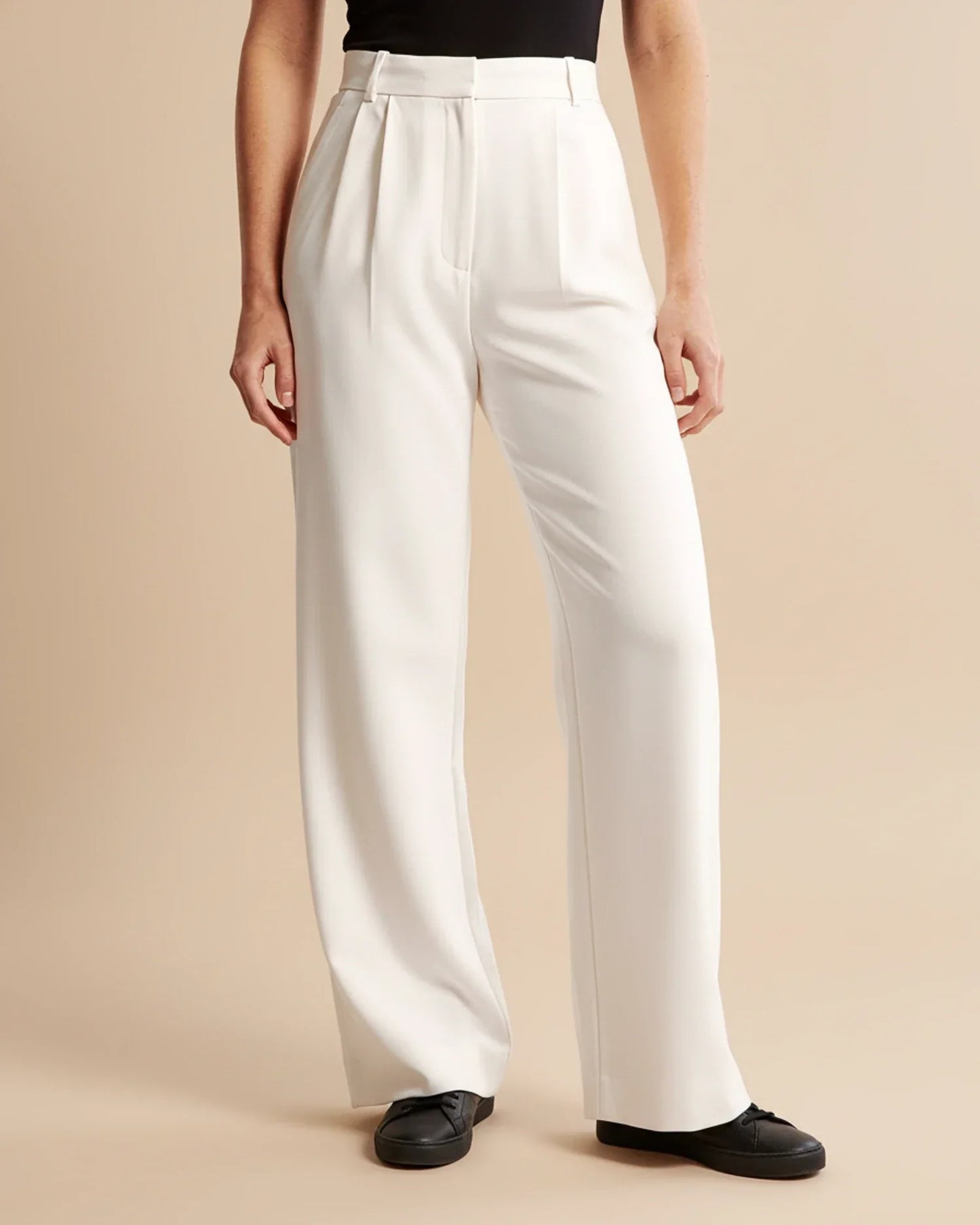 Edna | Women's High-Waisted Wide Leg Trousers