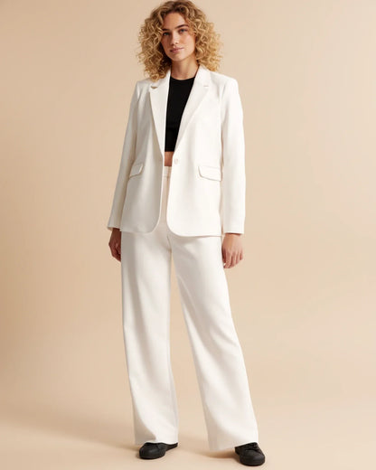 Edna | Women's High-Waisted Wide Leg Trousers