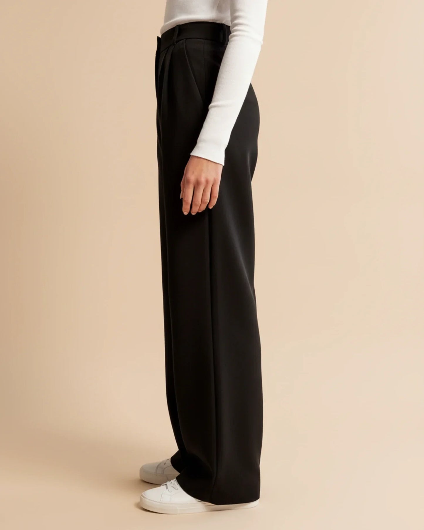 Edna | Women's High-Waisted Wide Leg Trousers