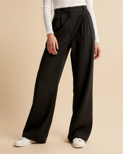 Edna | Women's High-Waisted Wide Leg Trousers
