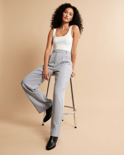 Edna | Women's High-Waisted Wide Leg Trousers