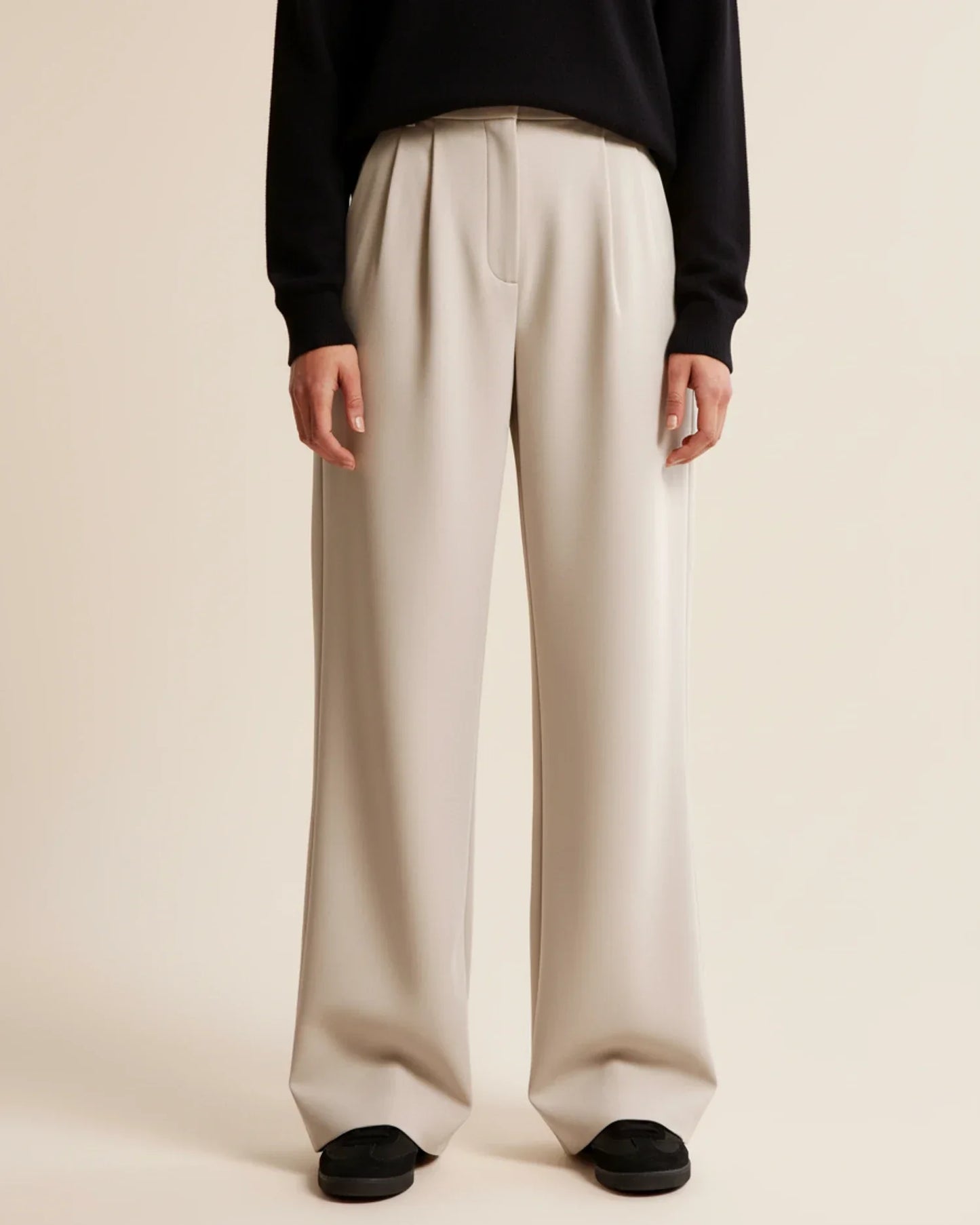 Edna | Women's High-Waisted Wide Leg Trousers