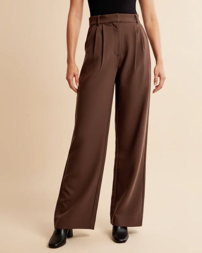 Edna | Women's High-Waisted Wide Leg Trousers