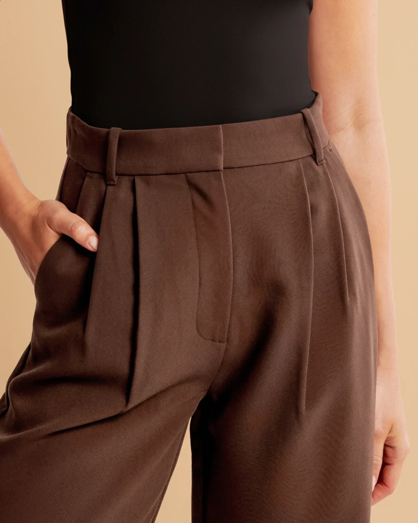 Edna | Women's High-Waisted Wide Leg Trousers
